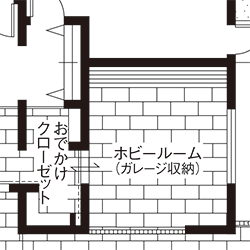 ウッドデッキに面した明るい囲炉裏
