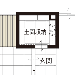 玄関横の土間収納